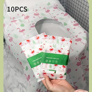 10pcs Non-woven Fabric Disposable Toilet Seat Covers – Full Coverage, Waterproof, Double-layer, Individually Wrapped Portable Travel Toilet & Pads Bath Shop Online at Dubai Trades