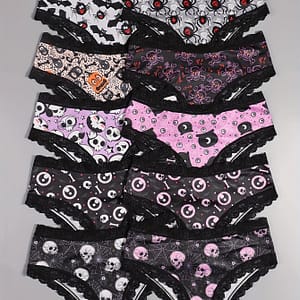 10pcs Seamless Scallop Trim Allover Print Briefs, Sexy Comfy Breathable Stretchy Intimates Panties, Women’s Lingerie & Underwear Clothing Shop Online at Dubai Trades