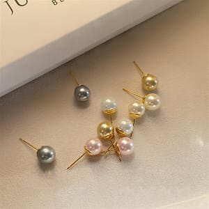 10pcs Set Of Pearl Earrings In A Gift Box. Elegant And Luxurious. Weekly To Friday Each Day Of An Earring Clothing, Shoes & Jewelry Shop Online at Dubai Trades