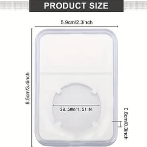 10pcs Silvery Coin Display & Protection Boxes – Morgan, Peace, Ike Dollars | Plastic, Snap Closure Storage Case, Coin Grading, Coin Storage, 38.5/40mm Coin Storage & Shipping Boxes Shop Online at Dubai Trades