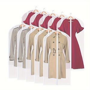 10pcs Transparent Peva Hanging Clothing Bags With Full-length Zippers, Durable Travel & Wardrobe Storage Organizers For Suits & Delicate Garments, Clothes Organizer Storage Clothing & Closet Storage Shop Online at Dubai Trades