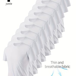 10pcs Yunté Men’s Quick-dry T-shirts – Breathable, Sweat-wicking Fabric For Gym, Running & Fitness | Comfortable Short Sleeve Crew Neck Tops For Sports Training Active Shirts & Tees Shop Online at Dubai Trades