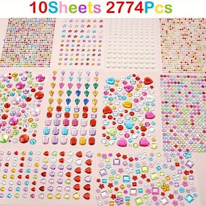 10sheet Gem Stickers Jewels For Crafts – Self Adhesive Rhinestone Jewel Stickers 2774pcs Acrylic Bling Heart Stickers Face Gems Glitters Diy Makeup Beauty & Personal Care Shop Online at Dubai Trades