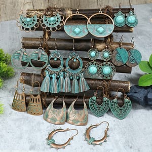 11 Pairs/ Set Vintage Dangle Earrings Retro Zinc Alloy Jewelry Daily Casual Accessories Clothing, Shoes & Jewelry Shop Online at Dubai Trades