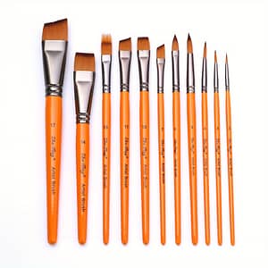 11pcs Professional Facial Painting Brush Set With Nylon Bristles – For Watercolor & Embossing, Includes & Detail Brushes, Ideal For Artistic Makeup & Designs, Makeup Brushes Arts, Crafts & Sewing Shop Online at Dubai Trades 2