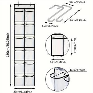 12 Grids Door Storage Bag, Bathroom Storage Bag, Shoe Storage Bag, Home Storage With Clothing & Closet Storage Shop Online at Dubai Trades