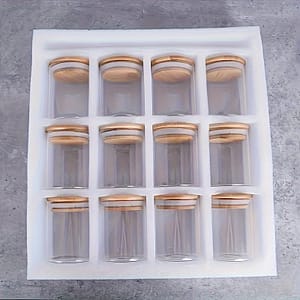 12-pack 250ml Glass Food Storage Jars With Bamboo Lids, Hand Wash, Reusable Spice Canisters, Round Containers With Latch Closure, Use Without Electricity Food Jars & Canisters Shop Online at Dubai Trades
