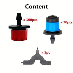 121pcs, 360 Adjustable Irrigation Sprinklers 1/4 Inch Emitters For Garden Irrigation Fittings Automatic Irrigation Equipment Shop Online at Dubai Trades
