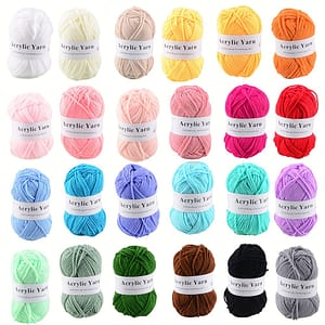 12/24/53pcs Hand Knitting 100% Acrylic Yarn Crocheting Line For Sweater Scarf Hat Diy Handmade Amugrumi Thread Arts, Crafts & Sewing Shop Online at Dubai Trades