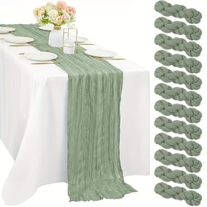 12pcs Bohemian Cheesecloth Table Runner Set – , For Weddings, Bridal & Birthday Parties Home & Kitchen Shop Online at Dubai Trades 2