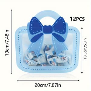 12pcs Elegant Bow-themed Gift Bags – Durable Plastic, Self-standing Pouches With Colorful Patterns For Candy & Small Presents, Ideal For Party Favors & Crafts, Small Gift Bags Gift Bags Shop Online at Dubai Trades
