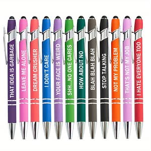 12pcs Inspirational Ballpoint Pens With Stylus Tip, Office Quotes Touch Stylus Pen Encouraging Scriptures, Ballpoint Pens Shop Online at Dubai Trades