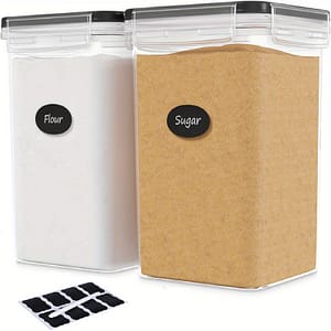 1/2pcs Large Airtight Food Storage Containers 5.2l / 176oz, Bpa Free Plastic Food Storage Canisters For Spaghetti, Flour, Sugar, Baking Supplies, Dishwasher Safe Food Jars & Canisters Shop Online at Dubai Trades