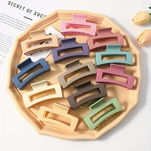 12pcs Medium Matte Hair Claws For Women, Shark Clips In Solid Colors, Versatile Hair Accessories For Thin And Thick Hair, Plastic Hair Grips, Cute Hair Clips Accessories Shop Online at Dubai Trades