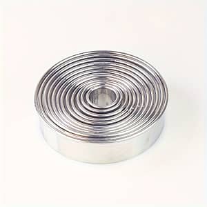 12pcs Round Rolled Stainless Steel Cookie Cutter Round Cookie Cutter Cookie Cutter Round Pastry Mold Round Donut Ring Mold For Baking Pastry Bakeware Shop Online at Dubai Trades