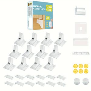 12pcs Safety Magnetic Cabinet Locks With 2 Keys, No Drill, Proofing Drawer Locks For Safety, Invisible Adhesive Magnetic Cupboard Locks For Kitchen Cabinet And Drawers Baby Products Shop Online at Dubai Trades