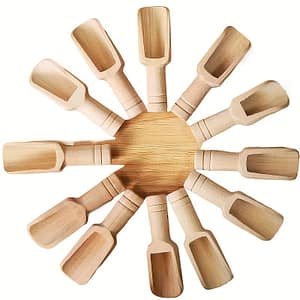 12pcs Wooden Mini Spice – Multipurpose Small Wood Sugar, Tea, Coffee Condiment Spoons Cooking Utensils Shop Online at Dubai Trades