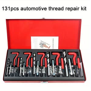 131pcs Professional Thread Repair Kit, Steel Thread Repair Kit, Portable Drill Thread Restorer For Metal Automotive Shop Online at Dubai Trades 2