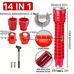 14-in-1 Sink & Faucet Repair Wrench – Abs, Anti-slip Long Handle For Kitchen & Bathroom Plumbing Business, Industry & Science Shop Online at Dubai Trades