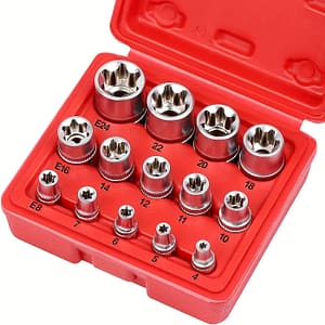 14pcs Hexagonal Flower Key Star Type Socket Combination Auto Repair Tools Plum Type Socket Business, Industry & Science Shop Online at Dubai Trades