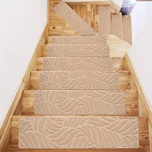 14pcs Non-slip Stair Treads – 30″x8″ Self-adhesive, Washable Polyester Step Mats For Safety Area Rug Sets Shop Online at Dubai Trades