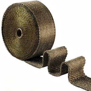 15m Titanium Golden Exhaust Roll, High-temperature Fiberglass Heat Tape, Wear And Vibration Resistant, Oil Leak Protection Automotive Shop Online at Dubai Trades 2