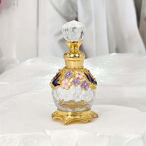 15ml Vintage Embroidered Multi-colour Tattoo Perfume Bottle, Travel Essential Oil Dispenser Bottle With Diamond Pattern On Glass Body (no Perfume, Empty Bottle Only) Decorative Accessories Shop Online at Dubai Trades