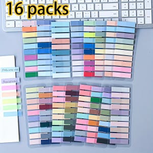 16 Styles 1 Pack, 3200pcs, Vintage & Fluorescent Colors, Pet Transparent Index Tabs, Morandi Shades, Office Supplies, Daily Use, Notebook Sticky Notes, Desk Markers Notebooks & Writing Pads Shop Online at Dubai Trades