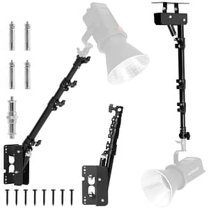 16.5-43in Photography Studio Multi-angle Adjustment Top Light Bracket Indoor Wall Fixed Light Bracket Load Bearing 5kg To eBook Readers & Accessories Shop Online at Dubai Trades