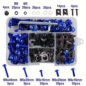 177pcs/box Aluminum Windscreen Screws Colorful Fasteners Screws Set Motorcycle Fairing Bolt Kit Motorcycle Modified Parts Automotive Shop Online at Dubai Trades