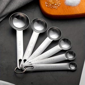 18/8 Stainless Steel Measuring Spoon, 6pcs Set For Measuring Dry And Liquid Ingredients Cups Shop Online at Dubai Trades