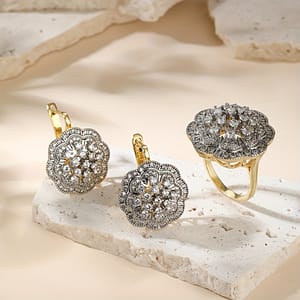18k Plated Copper Shaped And Set With Synthetic Inlay For Women, Luxury Elegant -tone Jewelry For And Clothing, Shoes & Jewelry Shop Online at Dubai Trades