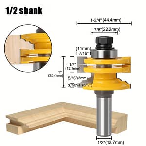 1pc 1/2″ Shank/ 8mm Shank Glass Door Rail & Stile Reversible Router Bit, Woodworking Tool Milling Cutter Business, Industry & Science Shop Online at Dubai Trades