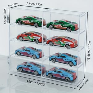 1pc 1/64 Scale Toy Cars Acrylic Display Case – Crystal Display Shelf Showcase Cabinet Display Box For Mini Toy Car&figures, 8 Compartments Clear Storage Box Display Cases Shop Online at Dubai Trades