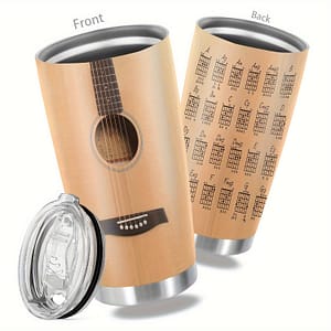 1pc, 20oz Cup Stainless Steel , Guitar And Print Double Wall Vacuum Insulated Travel Mug, Gifts , Relatives And Cups & Mugs Shop Online at Dubai Trades