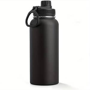 1pc 32oz Black Stainless Steel Insulated Water Bottle With Double Wall Vacuum, Leakproof Spout Lid & Carrying Strap – Sports, Outdoor Activities & Holiday Gifts Sports & Outdoor Recreation Accessories Shop Online at Dubai Trades