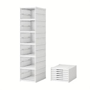 1pc 3/6- Installation Free Folding Shoe Box, Breathable Shoe Container, Plastic Shoe , Dustproof Household Storage Box, Large Saving Artifact Boot & Shoe Boxes Shop Online at Dubai Trades
