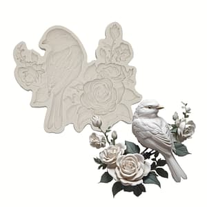 1pc, 3d Silicone Cake Mold With Bird & Roses Design, Biscuit Stamp For Wedding Cake Decoration, Flexible Fondant Embossing Tool, Plaster Resin Mould For Baking Enthusiasts Bakeware Shop Online at Dubai Trades