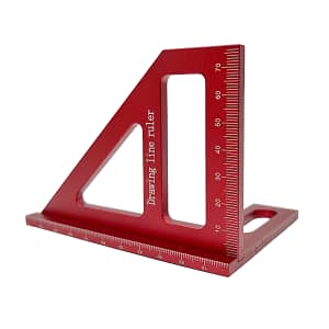 1pc 45°/90° Aluminum Alloy Miter Triangle Ruler, Woodworking Square Protractor, 3d Multi Angle Layout Measuring Tools Carpentry Squares Shop Online at Dubai Trades