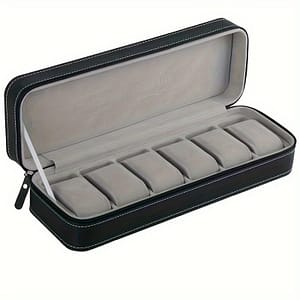 1pc 6 Slots Portable Dust-proof Zipper Watch Storage Box, Simple Wristwatch Display Box Cabinets & Cases Shop Online at Dubai Trades