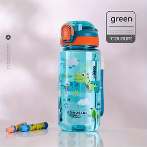 1pc 600ml/20.29oz Cartoon Transparent Plastic Sports Water Bottle, Cute Leak-proof Water Cup With Bouncing Cover For Outdoor Sports Running Fitness Sports & Outdoor Recreation Accessories Shop Online at Dubai Trades