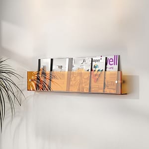1pc Acrylic Wall-mounted Bookshelf, Storage Rack For Magazines , Simple Wall-mounted Decorative Display Rack Baskets, Bins & Containers Shop Online at Dubai Trades