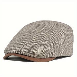 1pc Adjustable Thick Tweed British Style Men’s Newsboy Cap, Warm Winter Beret, Casual Baseball Cap For Leisure And Outdoor Activities Accessories Shop Online at Dubai Trades