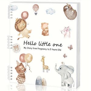 1pc Animals Ring Binder Pregnancy Journal – Perforated Pages, Plain , Memory Book For Expecting Moms, Years Organizer, Weekly Monthly Planner For First Time Moms Diaries, Journals & Notebooks Shop Online at Dubai Trades 2