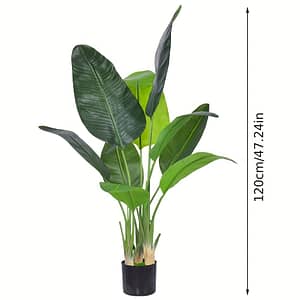 1pc, Artificial Bird Of Paradise Plant, Fake Tree With Realistic Leaves And Pots, Adjustment-free Artificial Tree For Indoor Outdoor Home Artificial Plants & Flowers Shop Online at Dubai Trades