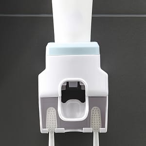 1pc Automatic Toothpaste Dispenser, Household Wall Mounted Toothpaste Squeezer, Toothbrush Holder With Toothpaste Dispenser And 2 Toothbrush Slots, Bathroom Accessories Bath Shop Online at Dubai Trades