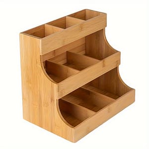 1pc, Bamboo Tea Bag Organizer, Vertical Tea Pod Holder, Wooden Tea Box Caddy, Elegant & Practical Home Storage Solution, Ideal For Kitchen Counter, Coffee Bar Accessory Coffee, Tea & Espresso Shop Online at Dubai Trades