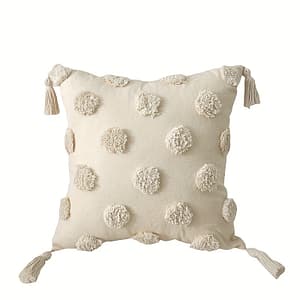 1pc Bohemian Style Embroidered Tassel Throw Pillow Cover, 18×18 Inch, Moroccan , Cozy Polyester Farmhouse Sofa & Bedroom Decor Pillowcase, Modern Decor, No Insert Decorative Pillows Shop Online at Dubai Trades