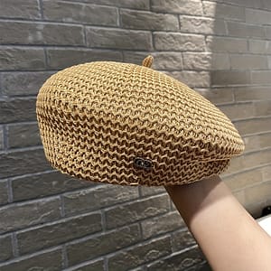 1pc Breathable Polyester Beret Hat For Women, Spring/summer Hollow-out Design, Casual Fashion, Fitted Woven Cap, Trendy Small- Accessories Shop Online at Dubai Trades