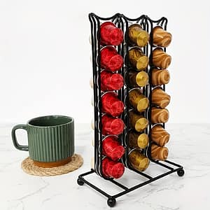 1pc Capsule Holder For 42 – Space-saving, Coffee Pod Stand For Kitchen Counter, Coffee Station Accessory|sleek | Iron Construction, Coffee Bar Organizer Coffee Machine Accessories Shop Online at Dubai Trades
